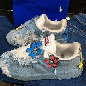 CUSTOM DISTRESSED ADIDAS! Seriously destroyed distressing, crystal bling!